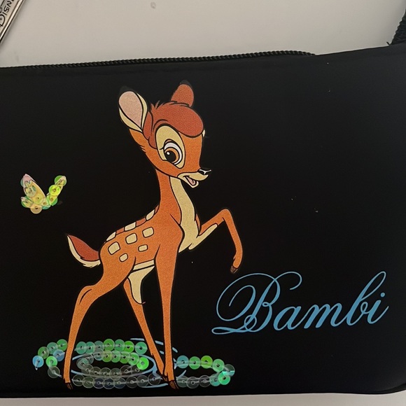 DISNEY Bambi mini purse - standing in green sequenced grass - light sequins - Picture 3 of 7
